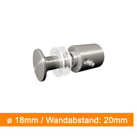 Abstandshalter 18mm Durchmesser mit 20 mm Wandabstand | einfach bei SalierDruck.de bestellen.