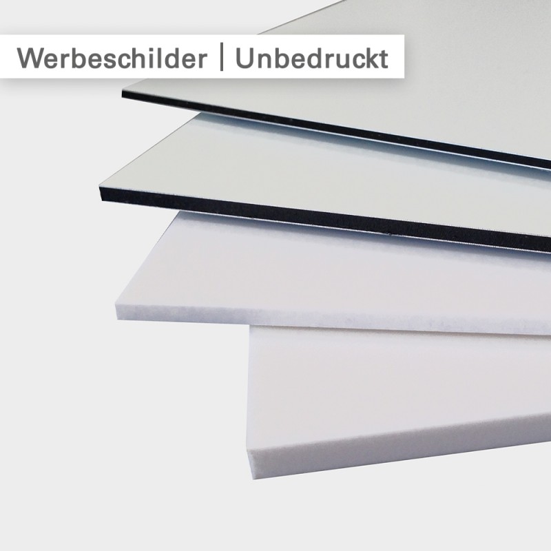 Werbeschilder | Das Plattenmaterial: Dibond – Dilite – Forex | SalierDruck