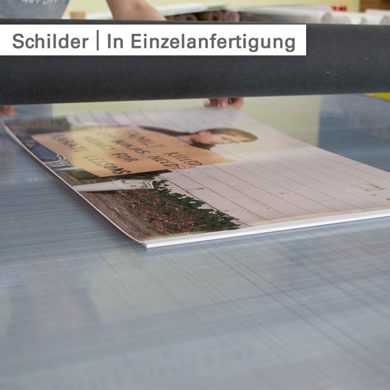 Schilder drucken - individuelle Schilder in Einzelanfertigung - SalierDruck.de