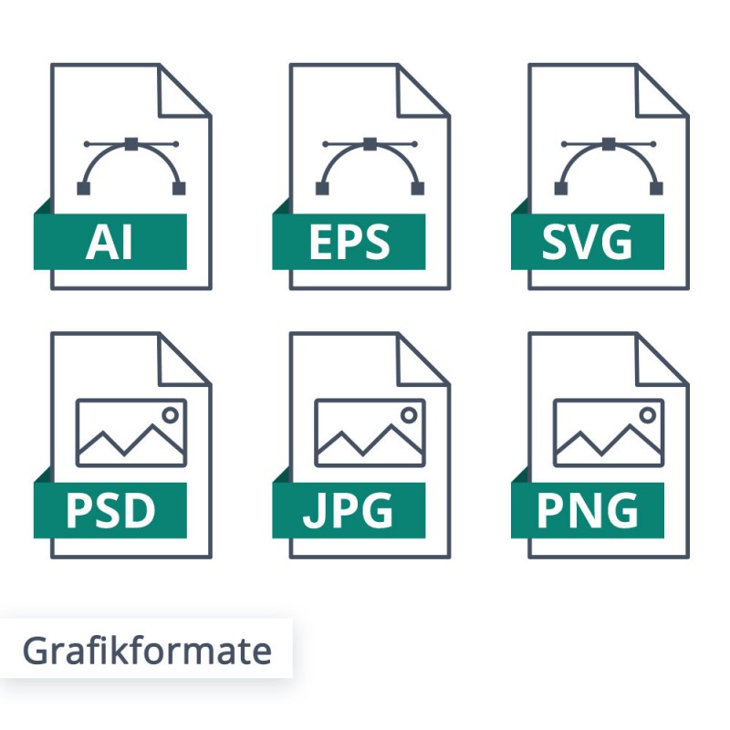 Dateiformate Für Vektorgrafiken und Rastergrafiken.