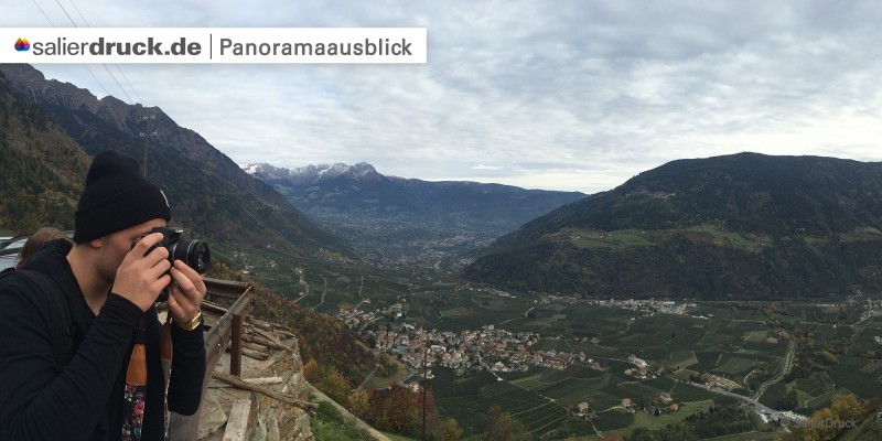 Panorama Ausblicke auf die Stadt Meran.