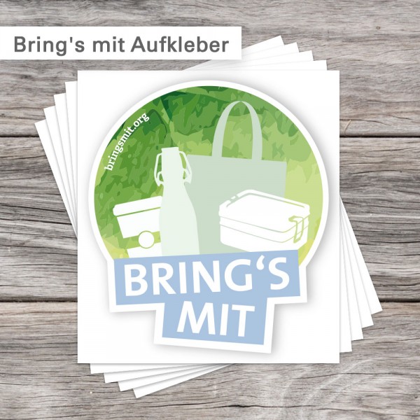 Bring's mit Aufkleber | SalierDruck.de