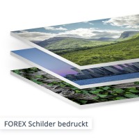 Besonders leichte und stabile Schilder – Unsere bedruckten FOREX-Platten.