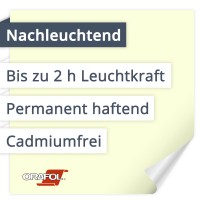 Orafol Orajet 3930 Nachleuchtend | Bis zu 2h Leuchtkraft | Permanent haftend | Cadmiumfrei