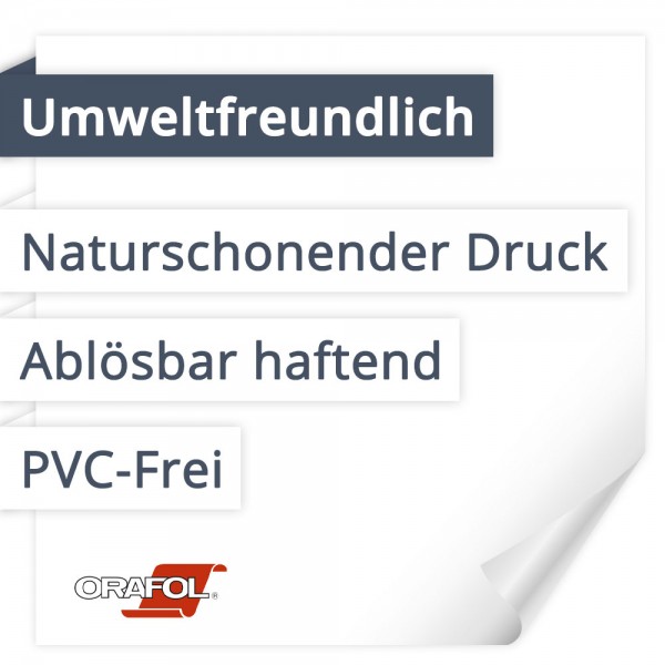 Orafol Orajet 3172X Umweltfreundlich | PVC-Frei | Ablösbar haftend | Naturschonender Druck