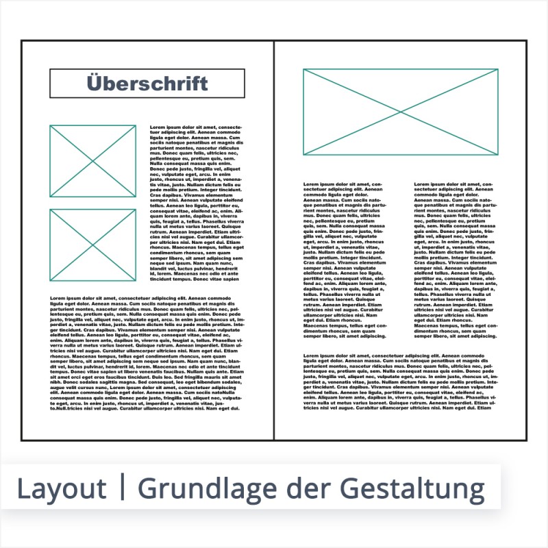 Das Layout ist das Grundgerüst für die Gestaltung verschiedener Elemente. Das Zusammenspiel aus Bild und Textfluss wird in darin bestimmt und festgelegt.