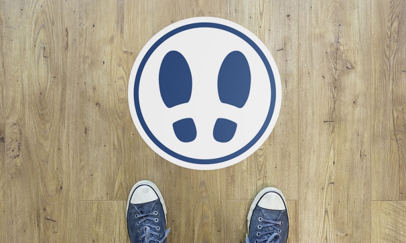 Der klassische Floor Graphics Aufkleber ist vor allem eines: Ein absoluter Eye Catcher für den Kunden.