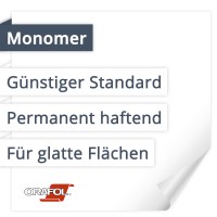 Orafol Orajet 3164 Monomer | Günstiger Standard | Permanent haftend | Für glatte Flächen