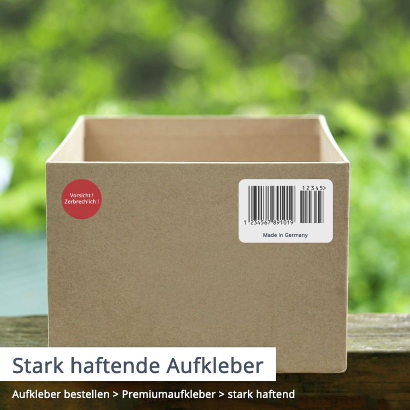 Stark haftende Aufkleber individuell kalkulieren und bestellen...