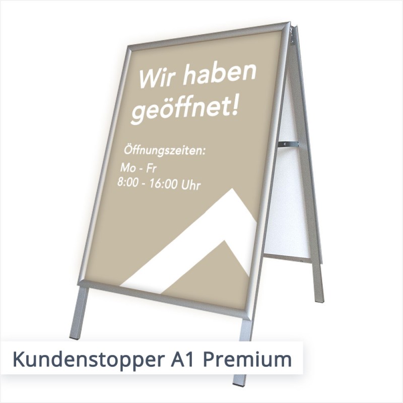 Kundenstopper Premium Modell | SalierDruck.de