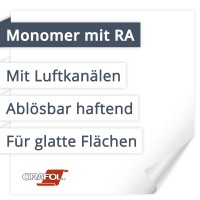 Orafol Orajet 3164XRA Monomer Mit Rapid Air | Mit Luftkanälen | Permanent haftend | Für glatte Flächen