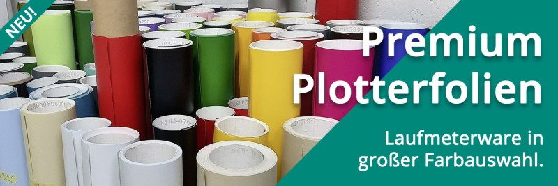Premium Material in großer Farbauswahl - unsere Plotterfolien gehen weit über den Standard.