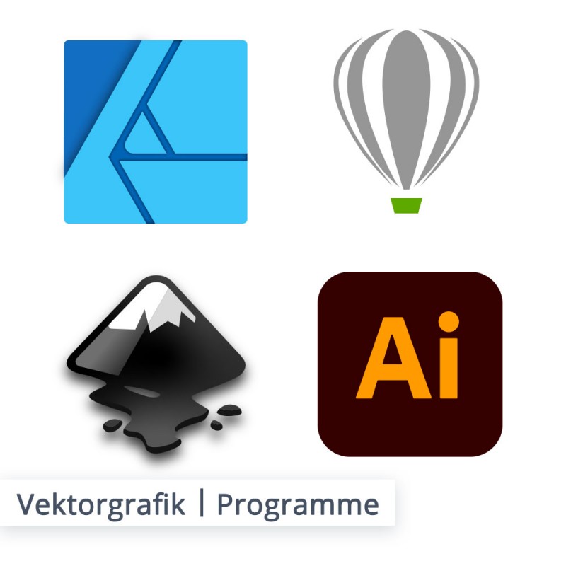 Grafikprogramme zum Erstellen von Vektorgrafiken.