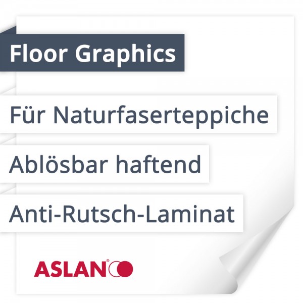 Aslan DFP 49 Floor Graphics | Für Naturfaserteppiche | Ablösbar haftend | Anti-Rutsch-Laminat