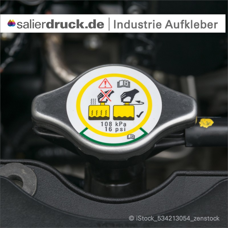 Niederenergetische Haftung - Industrieaufkleber - SalierDruck