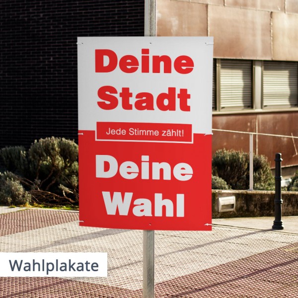 Wahlplakat - Jede Stimme zählt!