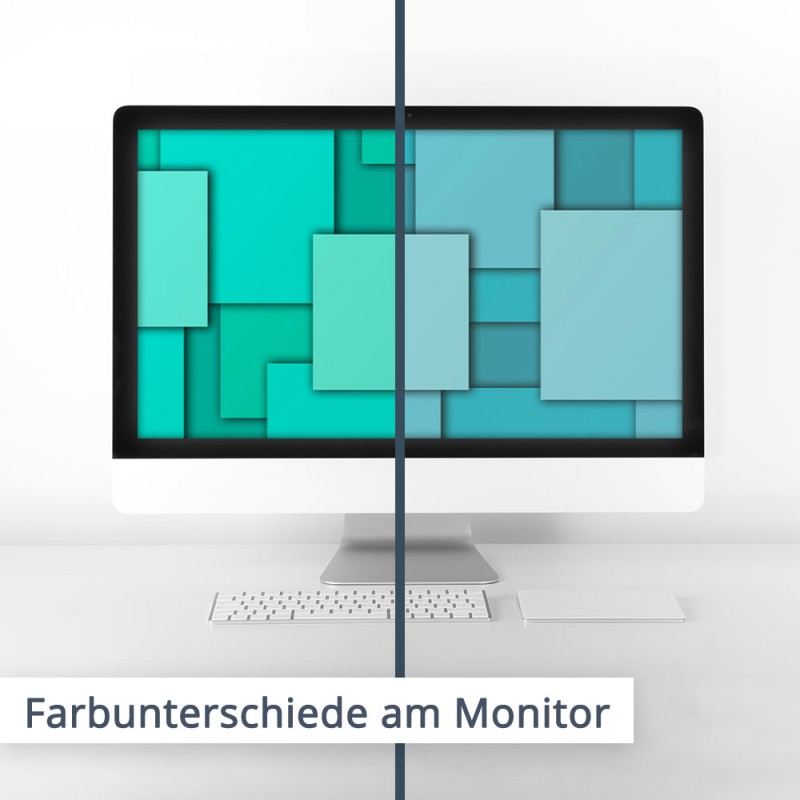 Die Farbdarstellung am Monitor hängt von der jeweiligen Einstellung ab. So kann ein und das selbe Bild auf zwei Monitoren ganz unterschiedlich aussehen.