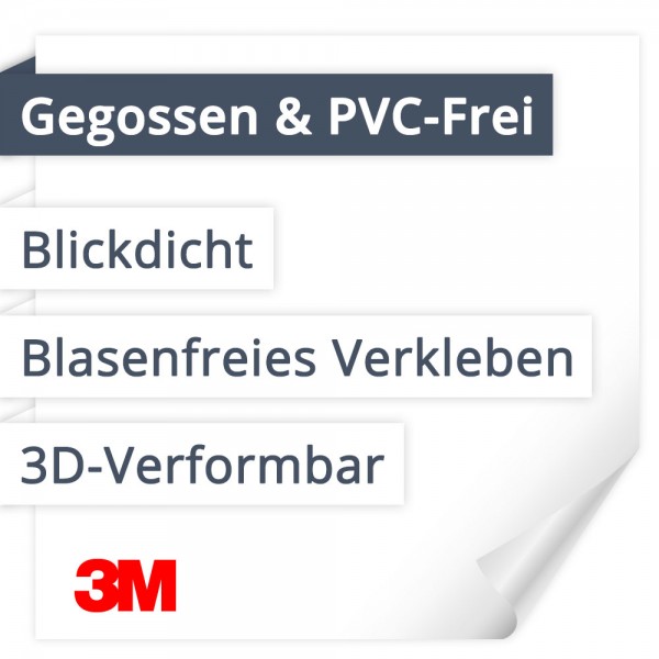 Blickdicht & Gegossen | permanent haftend – 3M™ LX480mC