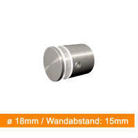 Abstandshalter 18mm Durchmesser mit 15 mm Wandabstand | einfach bei SalierDruck.de bestellen.