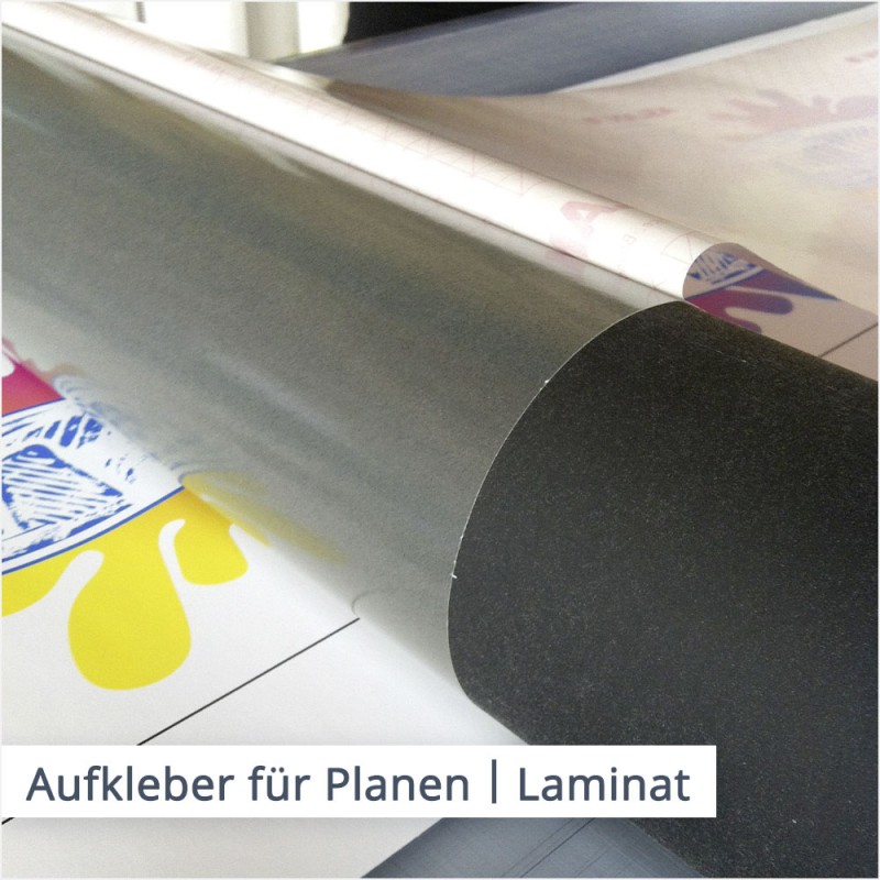 Aufkleber für Planen drucken  Permanent haftend & hochflexibel