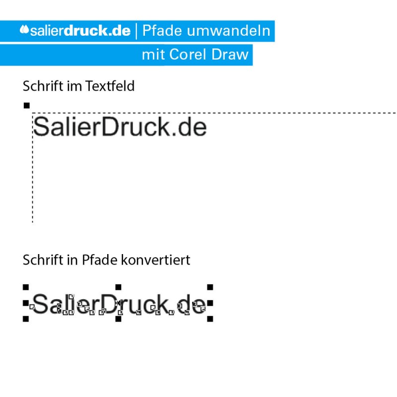 How to: Schriften mit Corel Draw umwandeln | SalierDruck