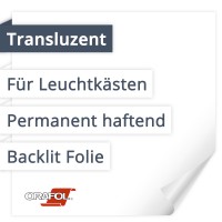 Orafol Orajet 3850 Transluzent | Für Leuchtkästen | Permanent haftend | Backlit Folie