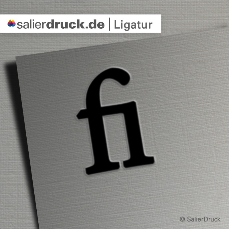 Beispiel einer Ligatur am Buchstaben f und i.