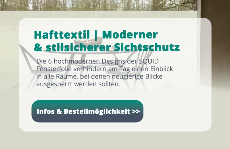 Das moderne Hafttextil kann einfach online bestellt werden...