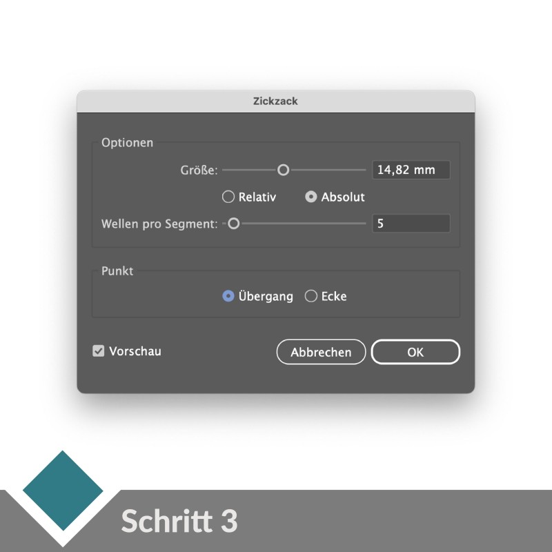 Einfache Wellenlinie erstellen in Illustrator Schritt 3...