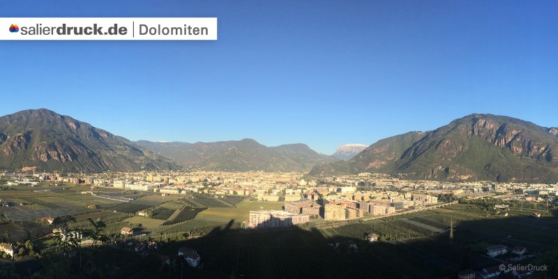 Das wundervolle Panorama der Dolomiten.