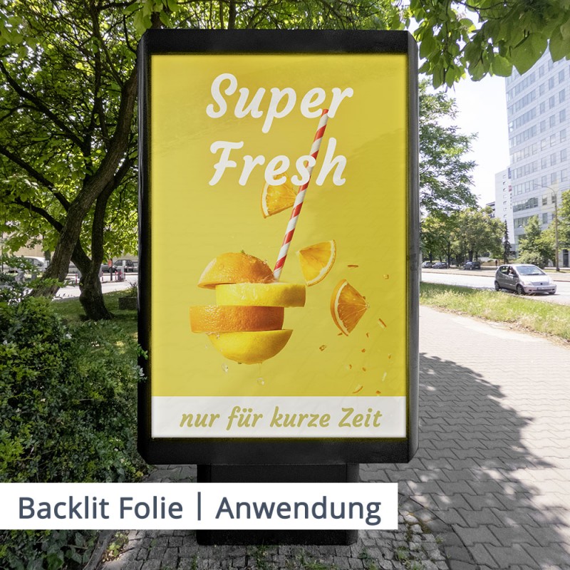 Setzen Sie Akzente bei Ihrer Werbung – mit hinterleuchteter Folie und modernem Design.