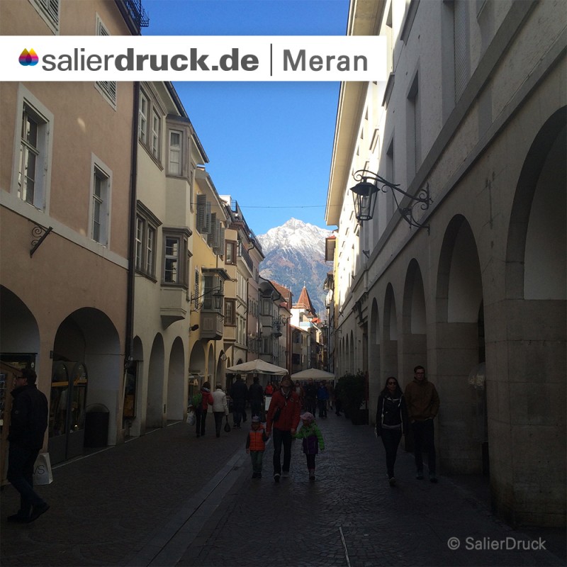 Die Innenstadt von Meran.