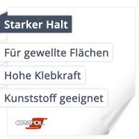 Orafol Orajet 3106SG Stark Haftend | Für gewellte Flächen | Hohe Klebkraft | Kunststoff geeignet