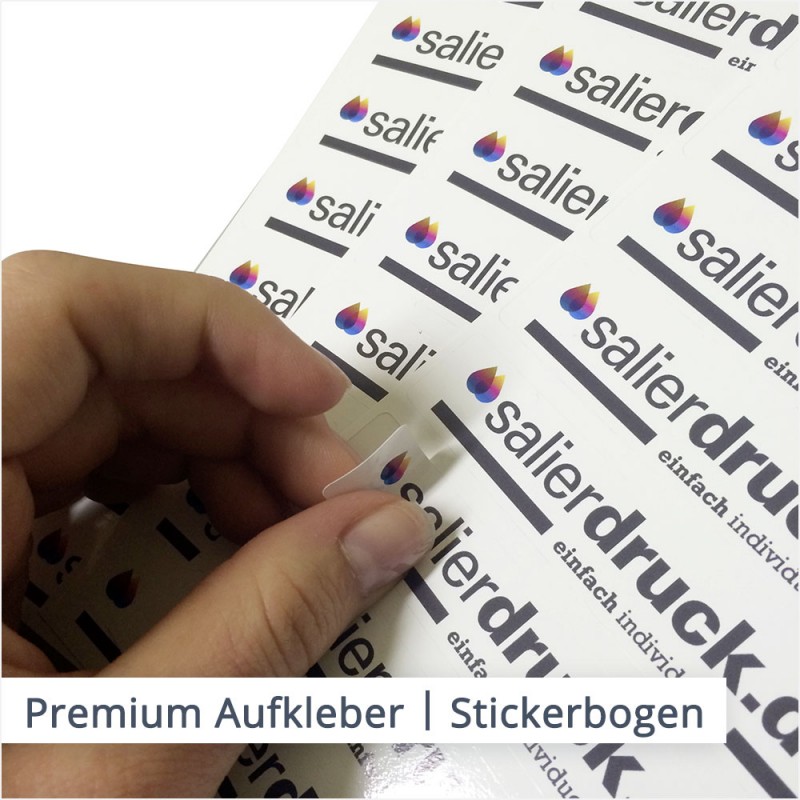 Sie können Premium Aufkleber in einem praktischen Stickerbogen erhalten, damit Sie Ihre Sticker gesammelt haben. 