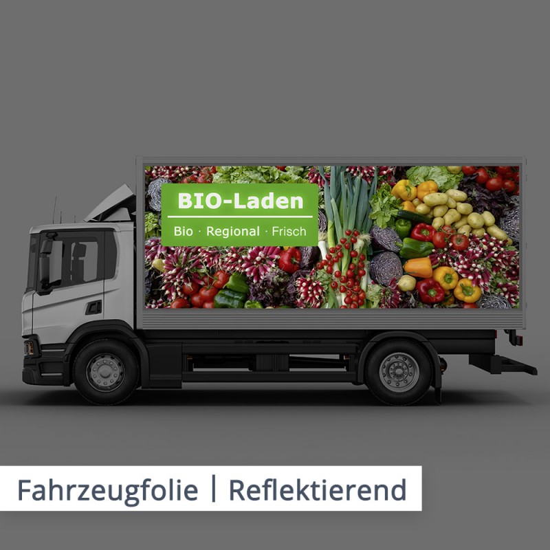 Fahrzeugbeklebung mit reflektierender Folie