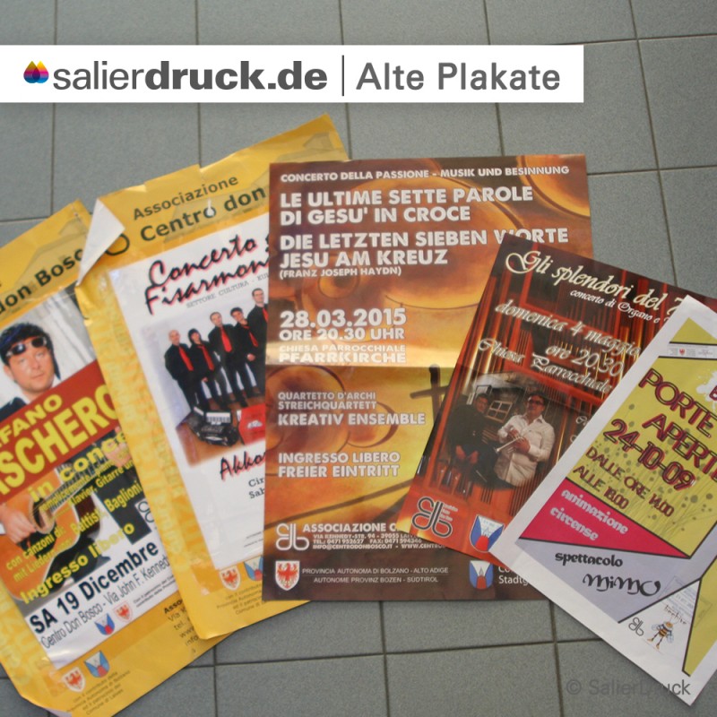 Alte Plakate geben einen ersten Eindruck der bisherigen Stilrichtung.