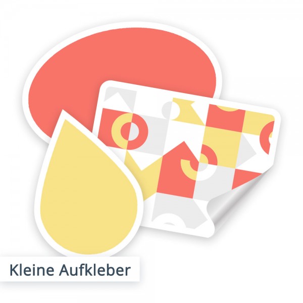 Kleine Aufkleber & Sticker drucken lassen | Individuelle Formate und Materialien | Kleine Auflagen an Aufklebern einfach online bestellen...