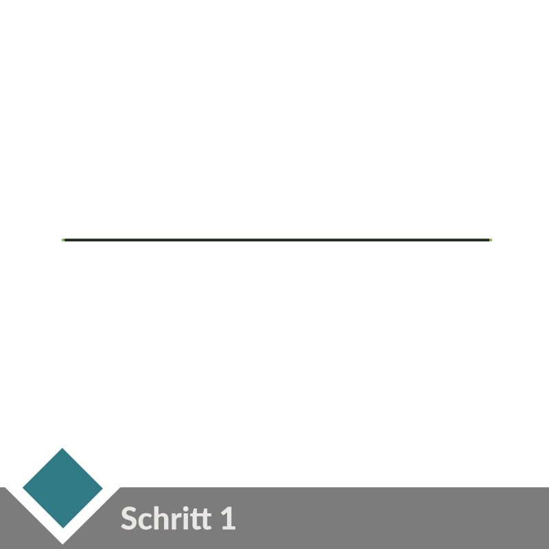 Schritt 1 bei dynamischen Wellen: Linie ziehen