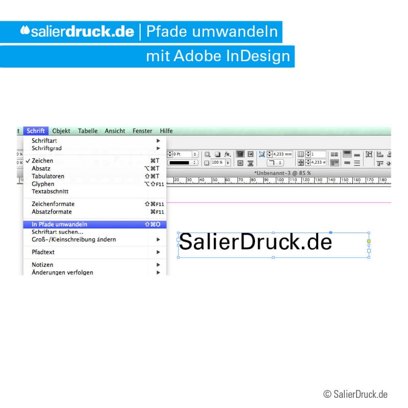 How-to: Pfade umwandeln im InDesign | SalierDruck