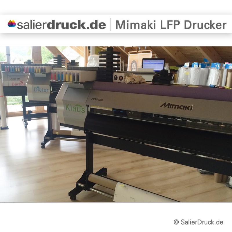 Dürfen wir vorstellen? Unsere Mimaki Drucker Klaus, Dieter und Bärbel.