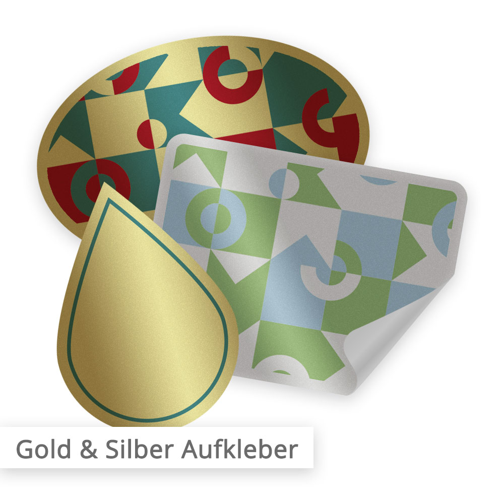 Aufkleber Silber & Gold  Auffälliger Look & effektive Wirkung