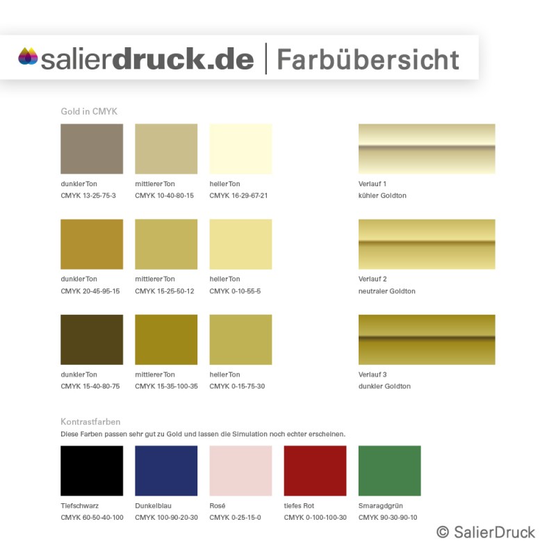 CMYK-Gold – eine Farbübersicht | SalierDruck